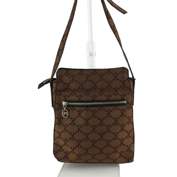ROBERTA DI CAMERINO Shoulder Bag R Pattern Canvas Authentic